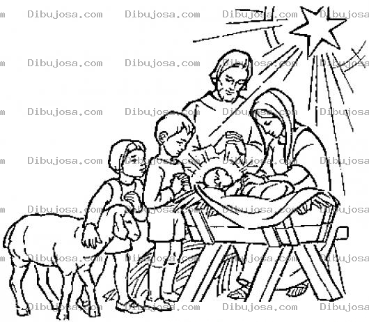 Dibujo para colorear Dibujo Del Nacimiento Del Nino DIOS Para Pintar Y Colorear