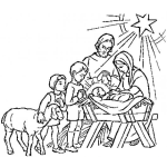 Dibujo para colorear Dibujo Del Nacimiento Del Nino DIOS Para Pintar Y Colorear
