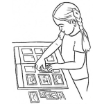 Dibujo para colorear Albumdefotos Dibujo De Nina Poniendo Fotos En Un Album De Fotos Para Pintar Y Colorear Fotosfotos