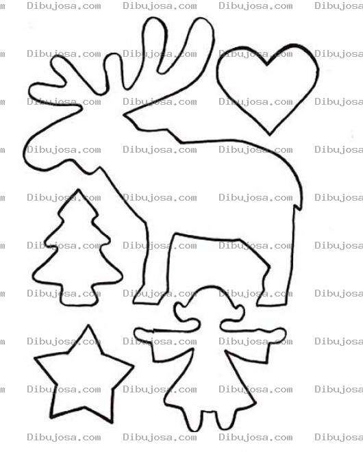 Dibujo para colorear Figuritas Recortables De Navidad Para Imprimir Recortar Colorear Y Colgar En El Arbol De Navidad