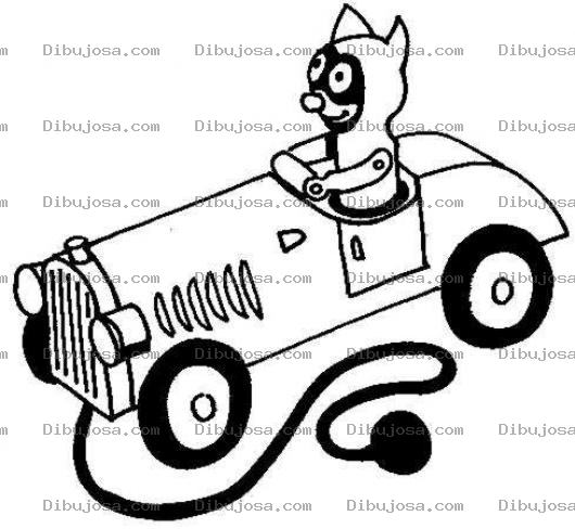 Dibujo para colorear Dibujo De Juguete de Batmat Y El Batimobil Para Pintar Y Colorear