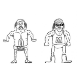 Dibujo para colorear Dibujo De Luchadores De Lucha Libre Para Pintar Y Colorear