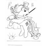 Dibujo para colorear Little Pony Magico Dibujo De Caballito Poni Haciendo Magia Para Pintar Y Colorear