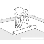 Dibujo para colorear Dibujo De Hombre Colocando Una Alfombra En Una Habitacion Para Pintar Y Colorear