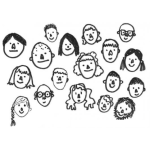 Dibujo para colorear Muchas Caras Dibujo De Varias Caritas De Personas Para Pintar Y Colorear 18 Caras Distintas