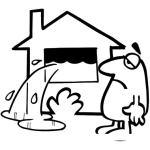 Dibujo para colorear Seguro Contra Inundaciones Dibujo De Casa Inundada De Agua Para Pintar Y Colorear