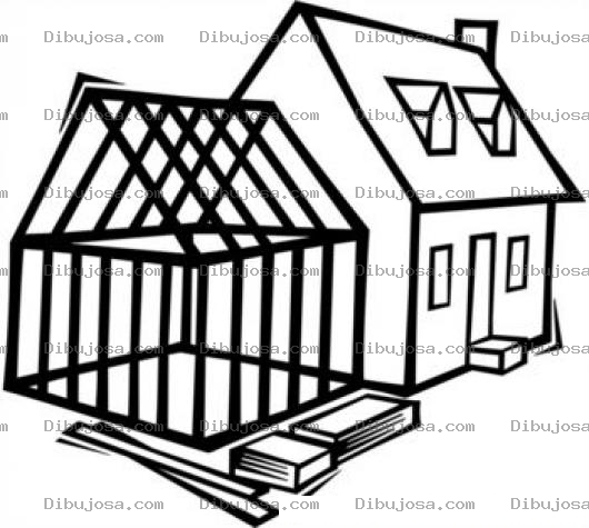 Dibujo para colorear Ampliacion De Casa Dibujo Para Pintar Y Colorear La Construccion De Un Carport Cohcera O Garage