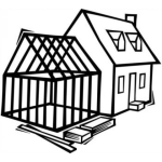 Dibujo para colorear Ampliacion De Casa Dibujo Para Pintar Y Colorear La Construccion De Un Carport Cohcera O Garage