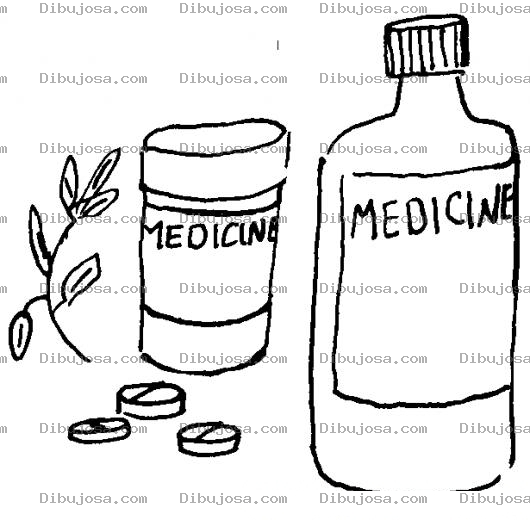 Dibujo para colorear Medicinas Y Medicamentos Naturales A Base De Plantas Medicinales Para Pintar Y Colorear