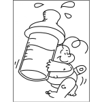 Dibujo para colorear Biberones Y Pachas Dibujo De Bebe En Panales Con Un Biberon Gigante Para Pintar Y Colorear Pachita Doctor Browns