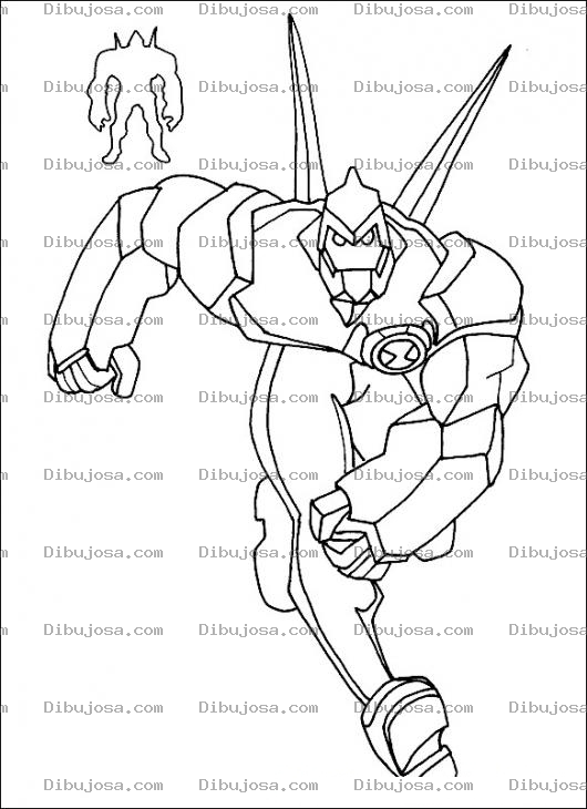 Dibujo para colorear Colorear enemigo de Ben 10