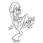 Dibujo para colorear Sigilo Dibujo De Chica Caminando Sigilosamente Para Pintar Y Colorear