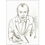 Dibujo para colorear Dibujo De Hombre Escribiendo En Un Cuaderno De Notas Para Pintar Y Colorear