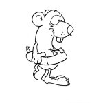 Dibujo para colorear Salvavidas Inflables Dibujo De Raton Con Salvavidas Para Pintar Y Colorear