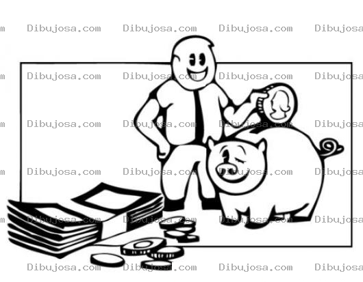 Dibujo para colorear El Que Ahorra Siempre Tiene Dijo Rafael Espada Dibujo De Hombre Ahorrador Para Pintar Y Colorear
