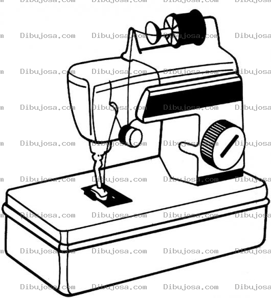 Dibujo para colorear Maquinas De Coser Dibujo De Una Maquina De Coser Ropa Para Pintar Y Colorear Maquina De Costurera Y Sastre