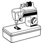 Dibujo para colorear Maquinas De Coser Dibujo De Una Maquina De Coser Ropa Para Pintar Y Colorear Maquina De Costurera Y Sastre