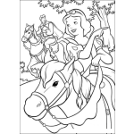 Dibujo para colorear Blancanieves galopando