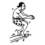 Dibujo para colorear Trampolinista Dibujo De Hombre Saltando En Trampolin Para Pintar Y Colorear