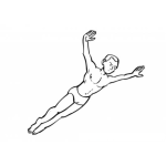Dibujo para colorear Dibujo De Clavadista Haciendo El Salto Del Angel Para Pintar Y Colorear