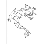 Dibujo para colorear Colorear dibujo de dragon volador de Ben 10