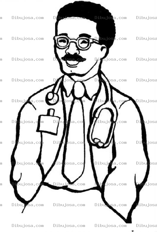 Dibujo para colorear Medico Negrito Dibujo De Doctor De Color Para Pintar Y Colorear Medico Cubano