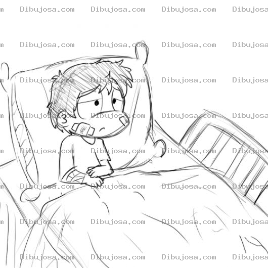 Dibujo para colorear Hospital Pediatrico Dibujo De Nino Hospitalizado Para Pintar Y Colorear