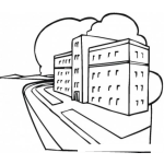 Dibujo para colorear Hospitales Dibujo Del Edificio De Un Hospital Para Pintar Y Colorear