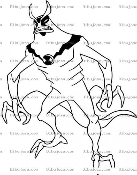 Dibujo para colorear Colorear al diablo de Ben 10