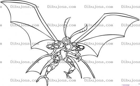 Dibujo para colorear Colorear al murcielago de Ben 10