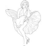 Dibujo para colorear Marylinmonroe Dibujo De Marylin Monroe Para Pintar Y Colorear A Marilin Monrou Marilina Monroy