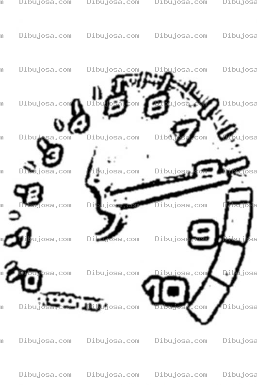 Dibujo para colorear Tacometro Rpm Dibujo De Indicador De Revoluciones Por Minuto Para Pintar Y Colorear