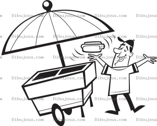 Dibujo para colorear Carreta De Hotdogs Dibujo De Vendedor De Shukos Del Liceo Para Pintar Y Colorear Hotdogero Shuquero Vendedor De Cheveres Hot Dogs O Perros Calientes