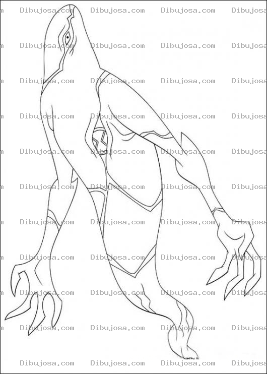 Dibujo para colorear Pintar al Fantasma de Ben 10