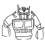 Dibujo para colorear Optimus Prime Transformers Dibujo Del Robot Trailer Optimusprime Para Pintar Y Colorear A Optimus Praim Optimuspraim