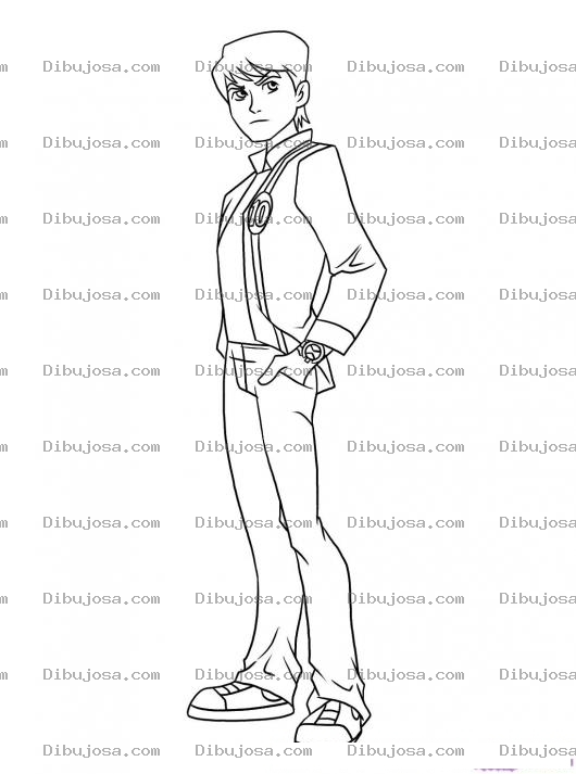 Dibujo para colorear Colorear al Guapo de Ben 10