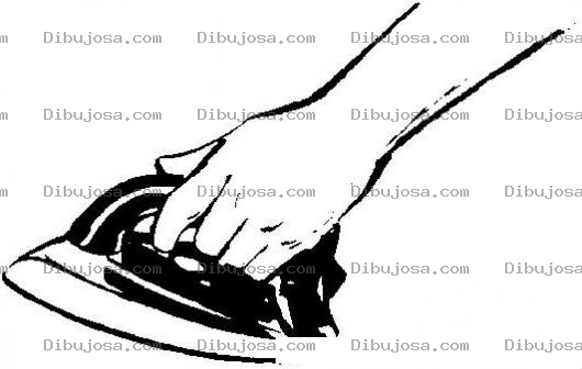 Dibujo para colorear Planchas De Ropa Dibujo De Mano Con Plancha De Vapor Para Pintar Y Colorear Mano Planchando Ropa