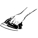 Dibujo para colorear Planchas De Ropa Dibujo De Mano Con Plancha De Vapor Para Pintar Y Colorear Mano Planchando Ropa