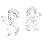 Dibujo para colorear Gemelos Dibujo De Hombres Gemelos Para Pintar Y Colorear Hermanos Cuaches Jimaguas