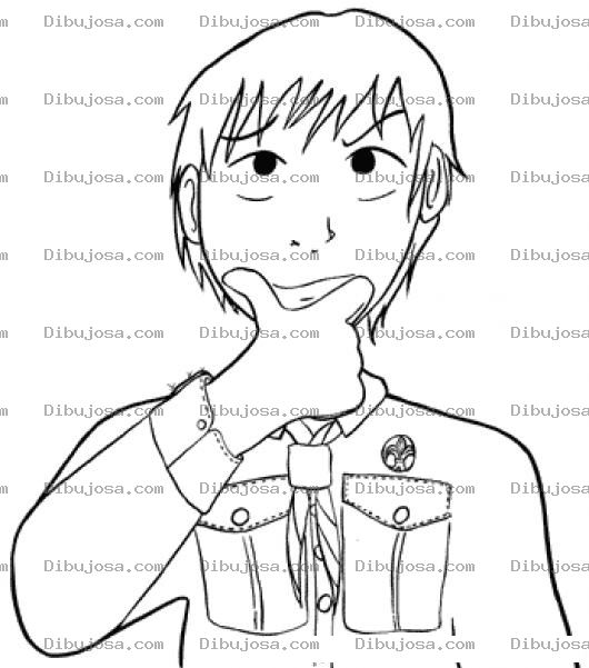 Dibujo para colorear Dibujo De Chico Pensando Para Pintar Y Colorear Hombre Pensativo