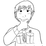 Dibujo para colorear Dibujo De Chico Pensando Para Pintar Y Colorear Hombre Pensativo