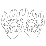 Dibujo para colorear Mascara De Fuedo Dibujo De Antifaz De Fuego Para Imprimir Recortar Y Colorear