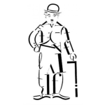 Dibujo para colorear Charles Chaplin Dibujo De Charleschaplin Dibujado Con Letras Para Pintar Y Colorear A Carlos Chapin