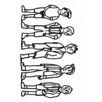 Dibujo para colorear 5 Amigos Dibujo De Cinco Amigos Para Pintar Y Colorar A 5amigos Cincoamigos Juntos