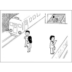 Dibujo para colorear Estacion Del Metro Dibujo De Estacion De Tren Subterraneo O Subway Para Pintar Y Colorear Renfe Transmetro