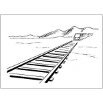 Dibujo para colorear Trenes Dibujo De Las Vias Del Tren Para Pintar Y Colorear