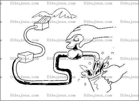 Dibujo para colorear Agua Del Chorro Dibujo De Agua Del Grifo Para Pintar Y Colorear Persona Bebiendo Agua De Chorro