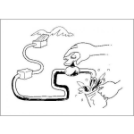 Dibujo para colorear Agua Del Chorro Dibujo De Agua Del Grifo Para Pintar Y Colorear Persona Bebiendo Agua De Chorro