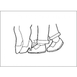 Dibujo para colorear Taconazo o Pizoton Dibujo De Un Tacon De Mujer Pizando El Zapato De Un Hombre Accidentalmente Para Pintar Y Colorear El Dolor De Un Pisoton o Taconaso