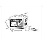 Dibujo para colorear Reparacion De Televisores Dibujo De Un Televisor Para Pintar Y Colorear Tele Descompuesta Television Arruinada Tv Quemada